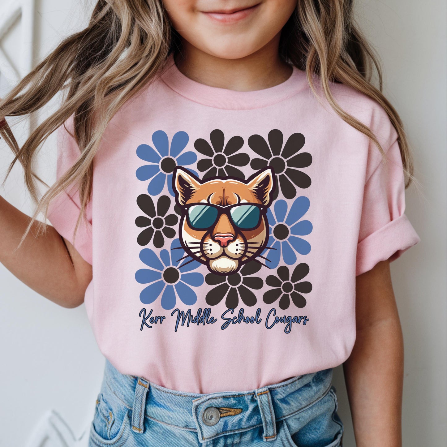 Cool Cougar Youth Tee for School Spirit, Fun Gift for Kids, Summer Wear, Animal Lover Shirt, Back to School T-Shirt