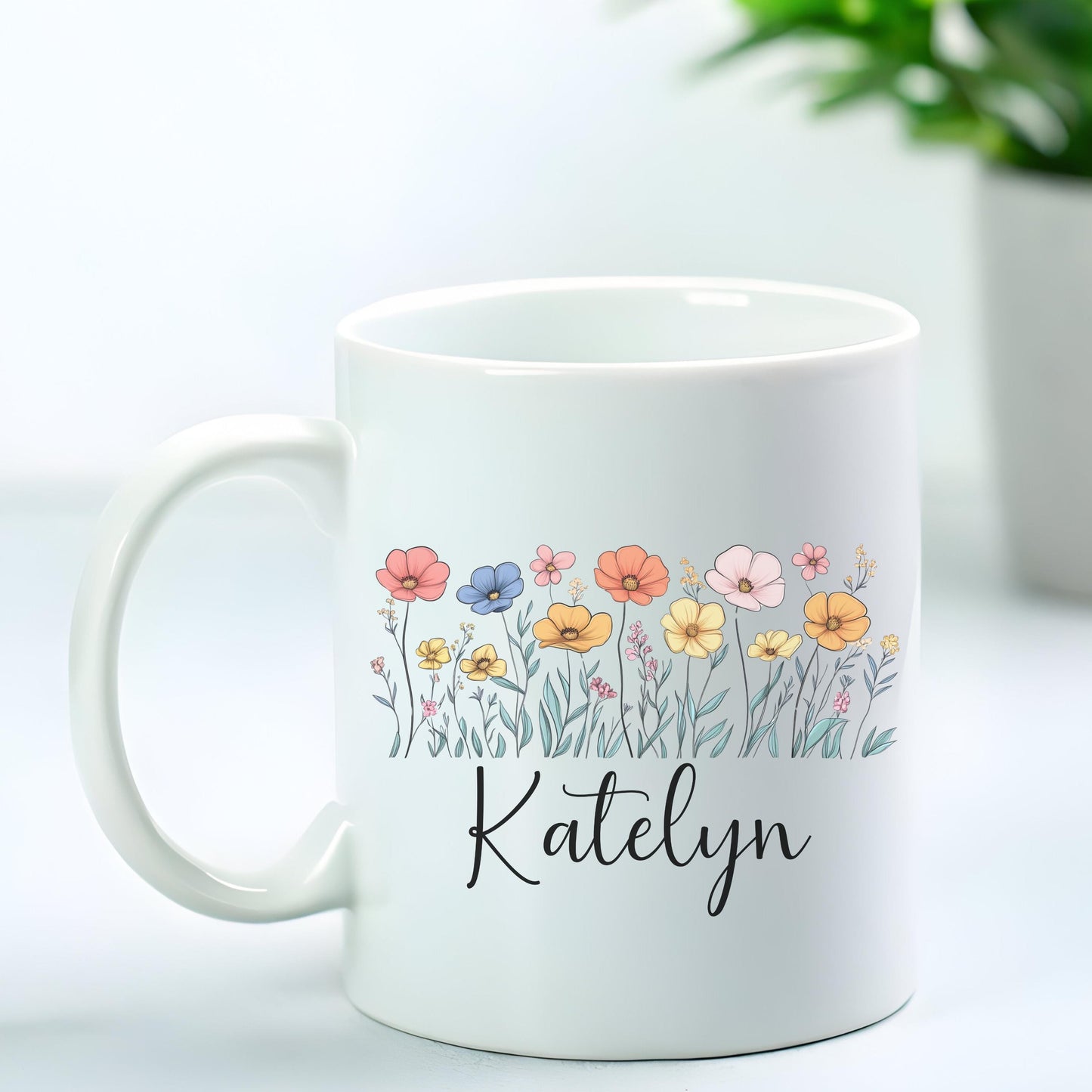 Grandma Personalized Gift New Grandma Gift Grandma Mug Pregnancy Announcement Personalized Floral Mug Floral Coffee Cup Personalized Mug