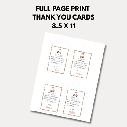 Oh What Fun Birthday Invitation Christmas Pink First Birthday Invite Toy Car 1st Birthday Party Invite