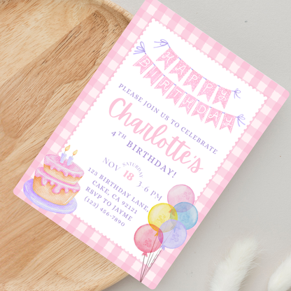 Pastel Birthday Invitation