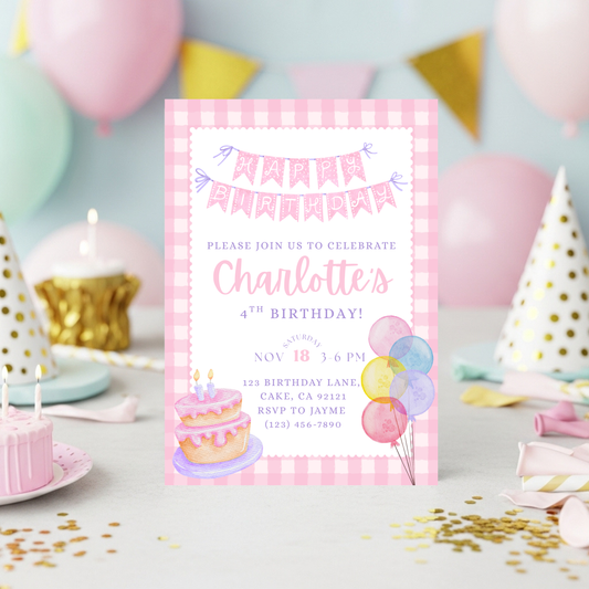 Pastel Birthday Invitation