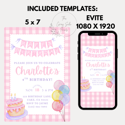 Pastel Birthday Invitation