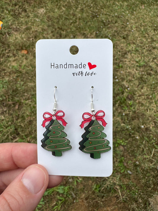 Christmas Tree Cake Earrings