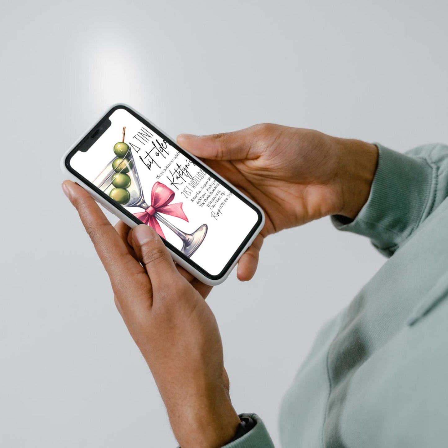 A Tini Bit Older 21st Birthday Invitation Martini Cocktail Party Invite  Editable 21st Birthday Template Instant Download  Digital Invite