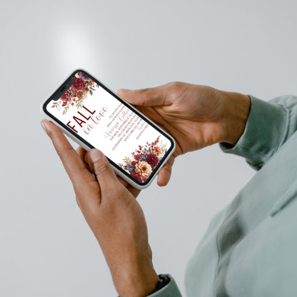 Fall in Love Bridal Shower Invitation Fall Pumpkin Bridal Shower Invite Editable Bridal Shower Invite Fall Bridal Shower Printable Invite