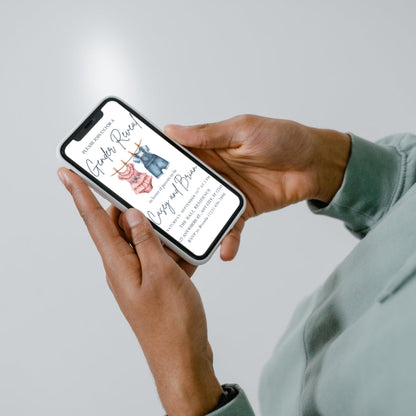 Gender Reveal Invitation Clothesline Gender Reveal Editable Download Boy or Girl Invite He or She Party Invitation Gender Reveal Party