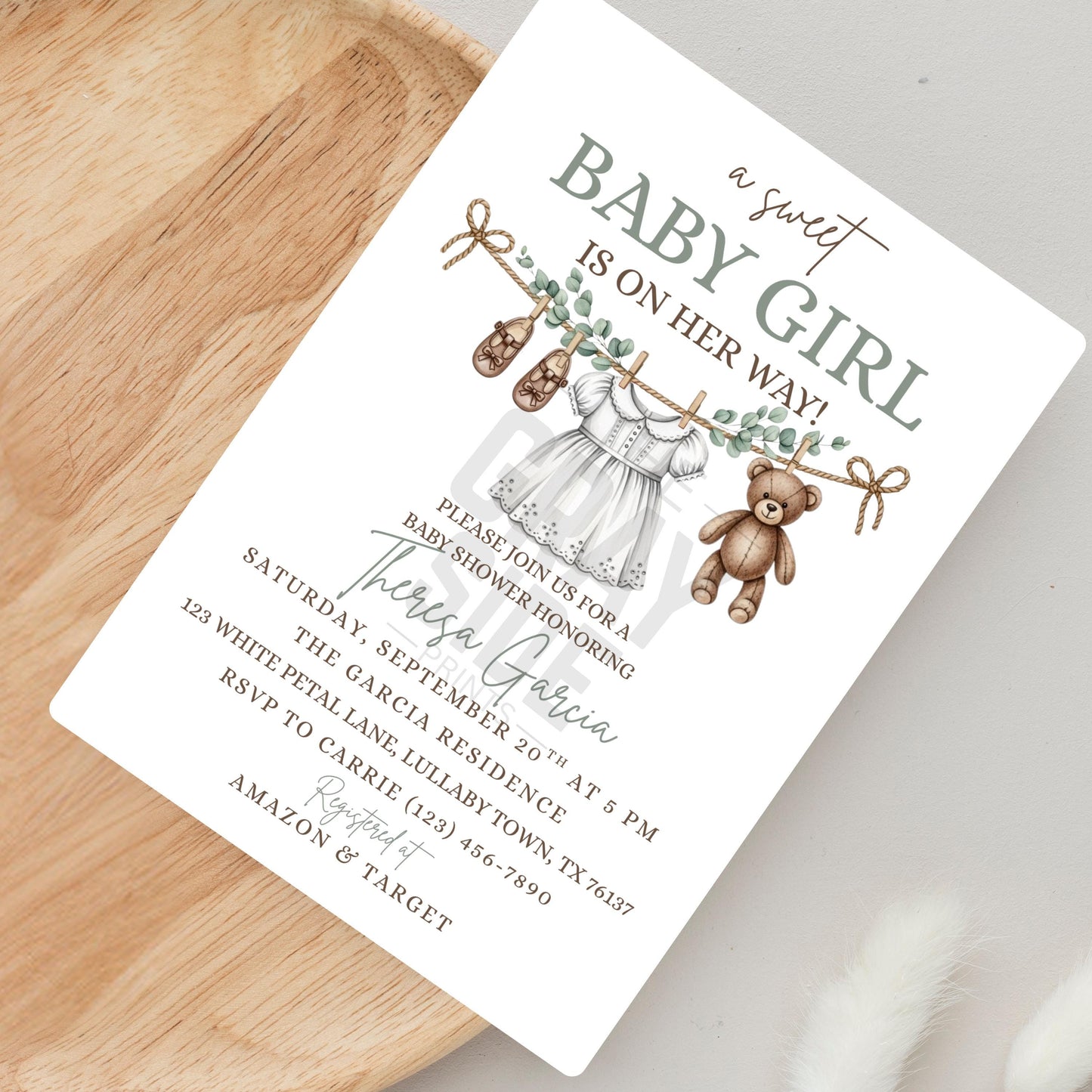 Boho Girl Baby Shower Invitation Baby Girl Baby Shower Boho Baby Shower Editable Instant Download Baby Shower Invite Girl Baby Invitation
