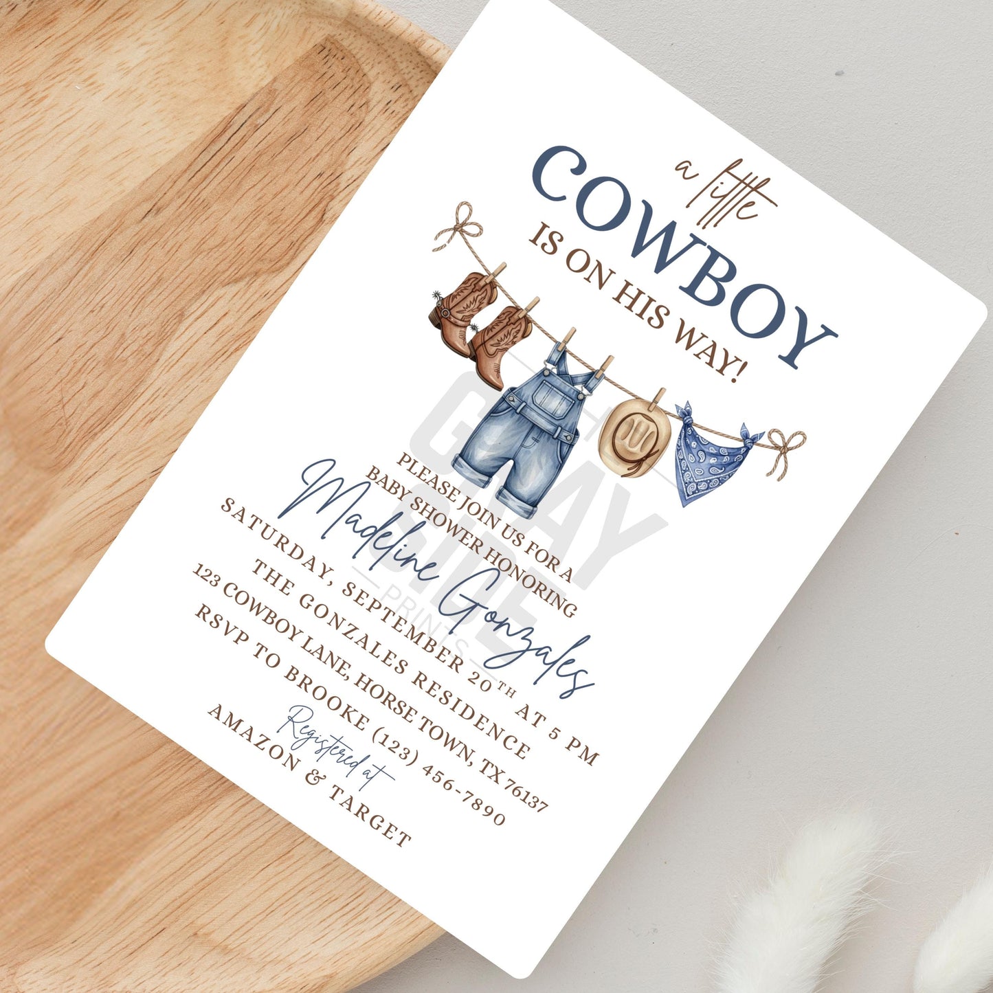 Cowboy Baby Shower Invitation Template little Cowboy Is On The Way Invite Cowboy Baby Shower Digital Download Baby Shower Template Boy Baby