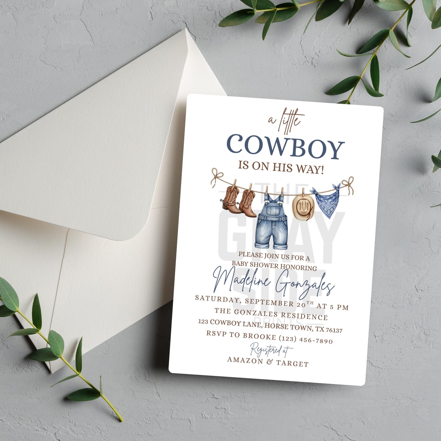 Cowboy Baby Shower Invitation Template little Cowboy Is On The Way Invite Cowboy Baby Shower Digital Download Baby Shower Template Boy Baby
