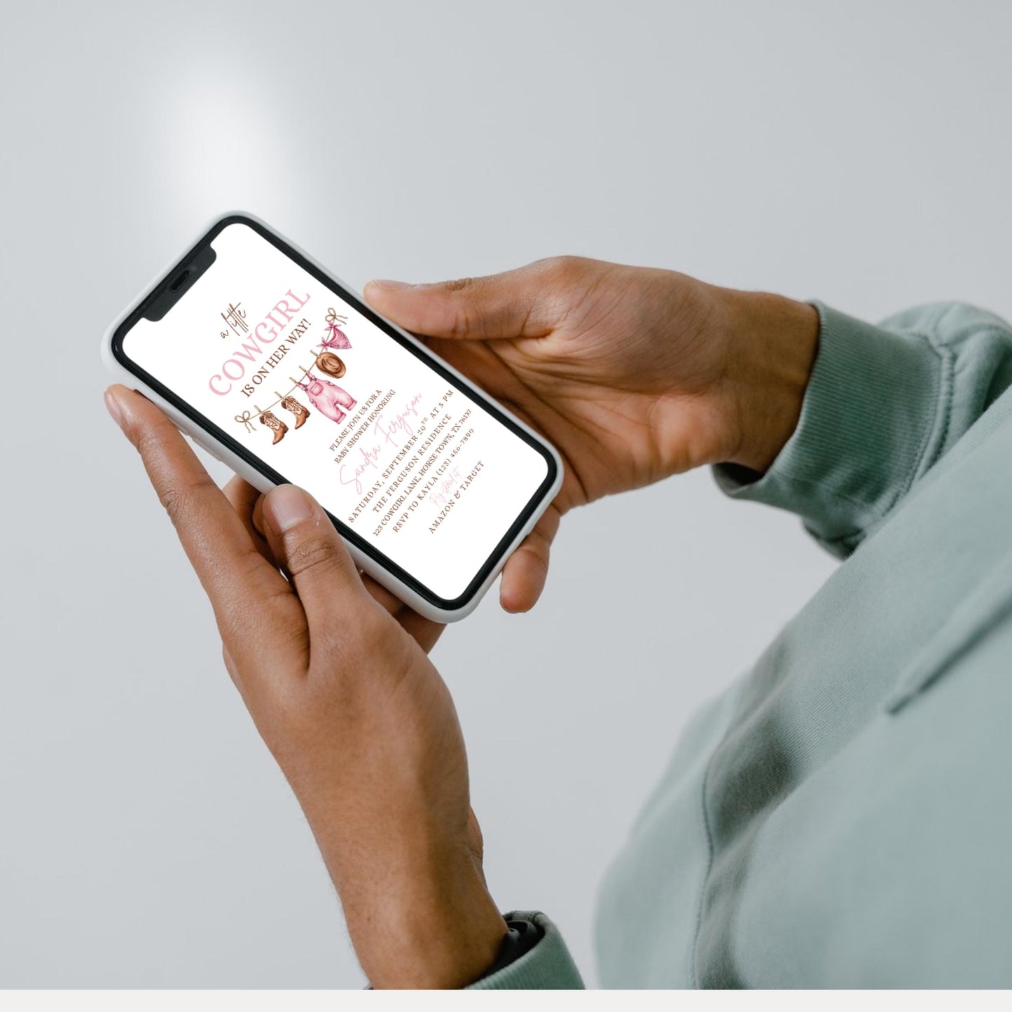 Pink Cowgirl Baby Shower Invitation Template Baby Shower Invite A Little Cowgirl is on the Way Invite  Western Baby Shower Girl Baby Shower