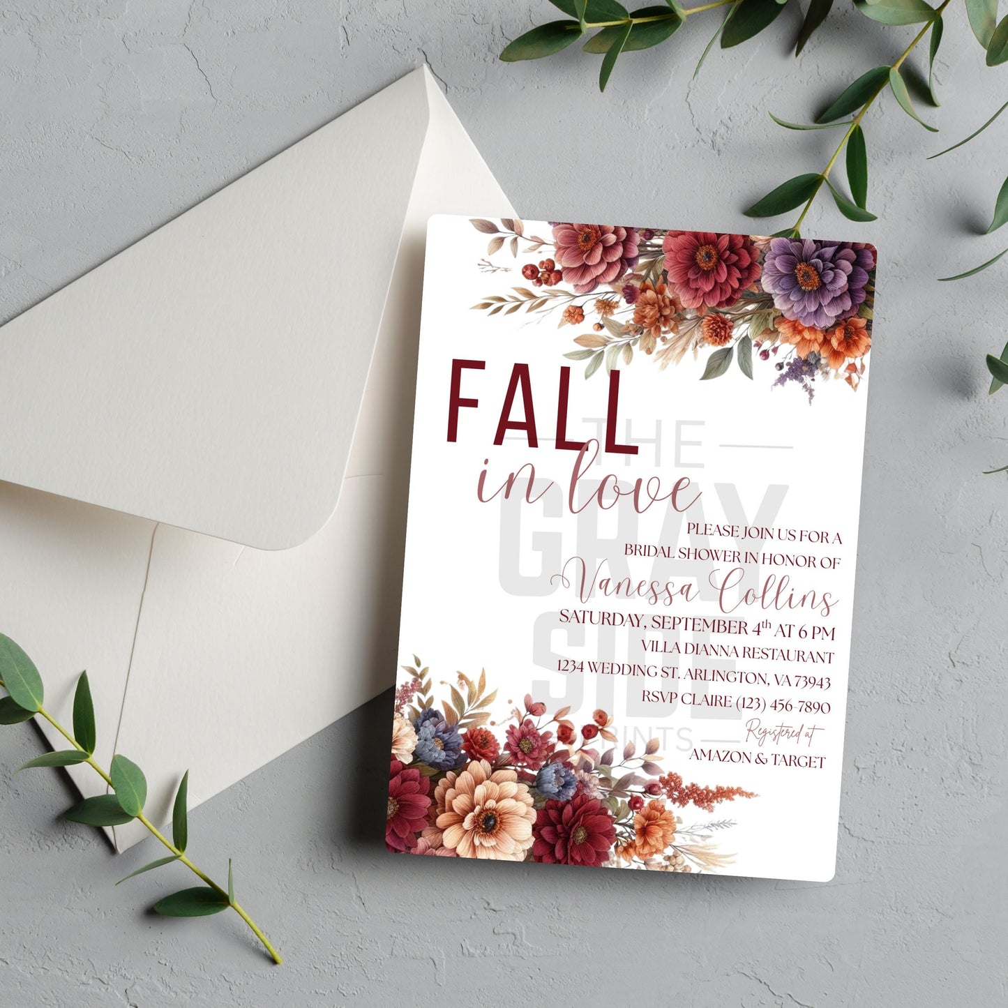 Fall in Love Bridal Shower Invitation Fall Pumpkin Bridal Shower Invite Editable Bridal Shower Invite Fall Bridal Shower Printable Invite