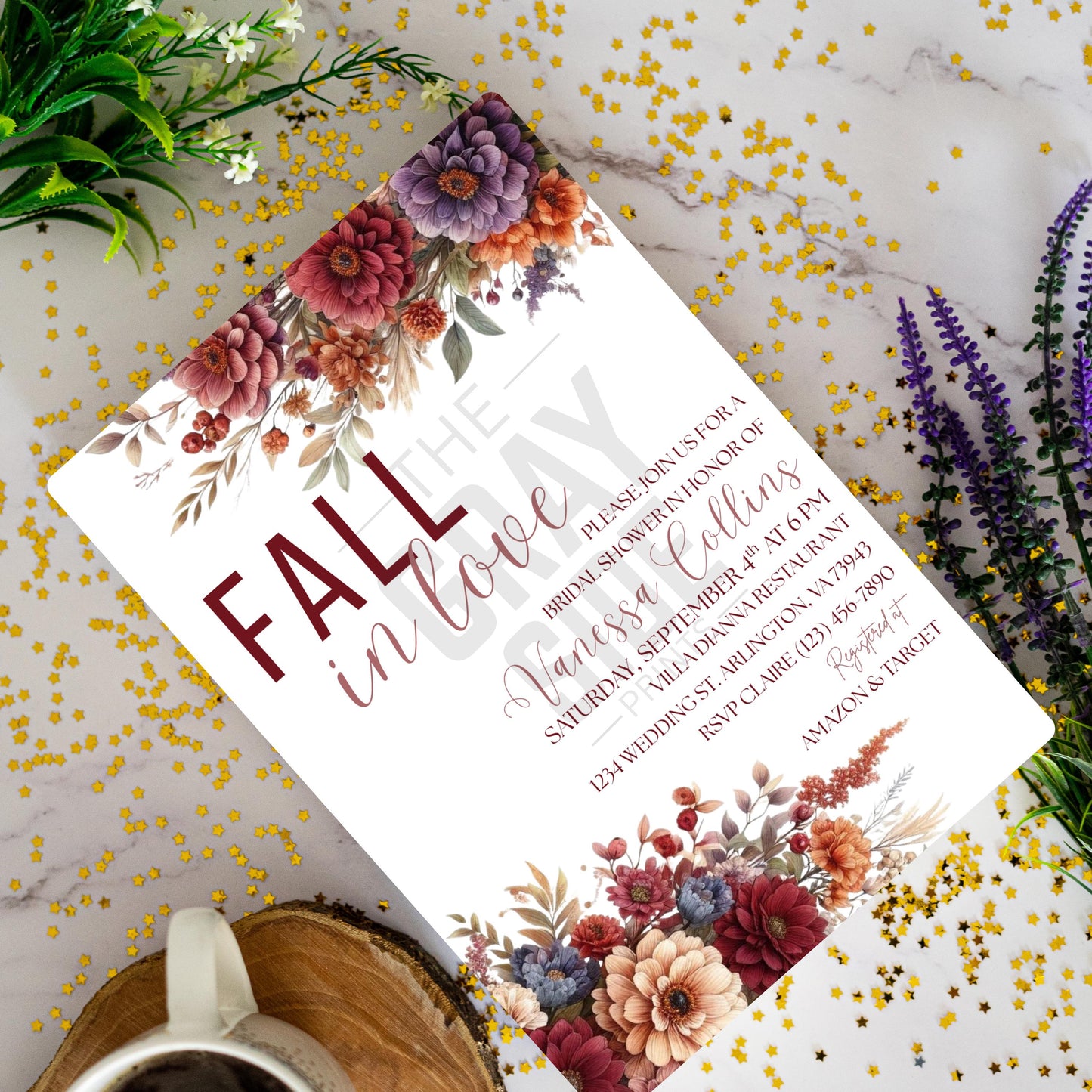Fall in Love Bridal Shower Invitation Fall Pumpkin Bridal Shower Invite Editable Bridal Shower Invite Fall Bridal Shower Printable Invite
