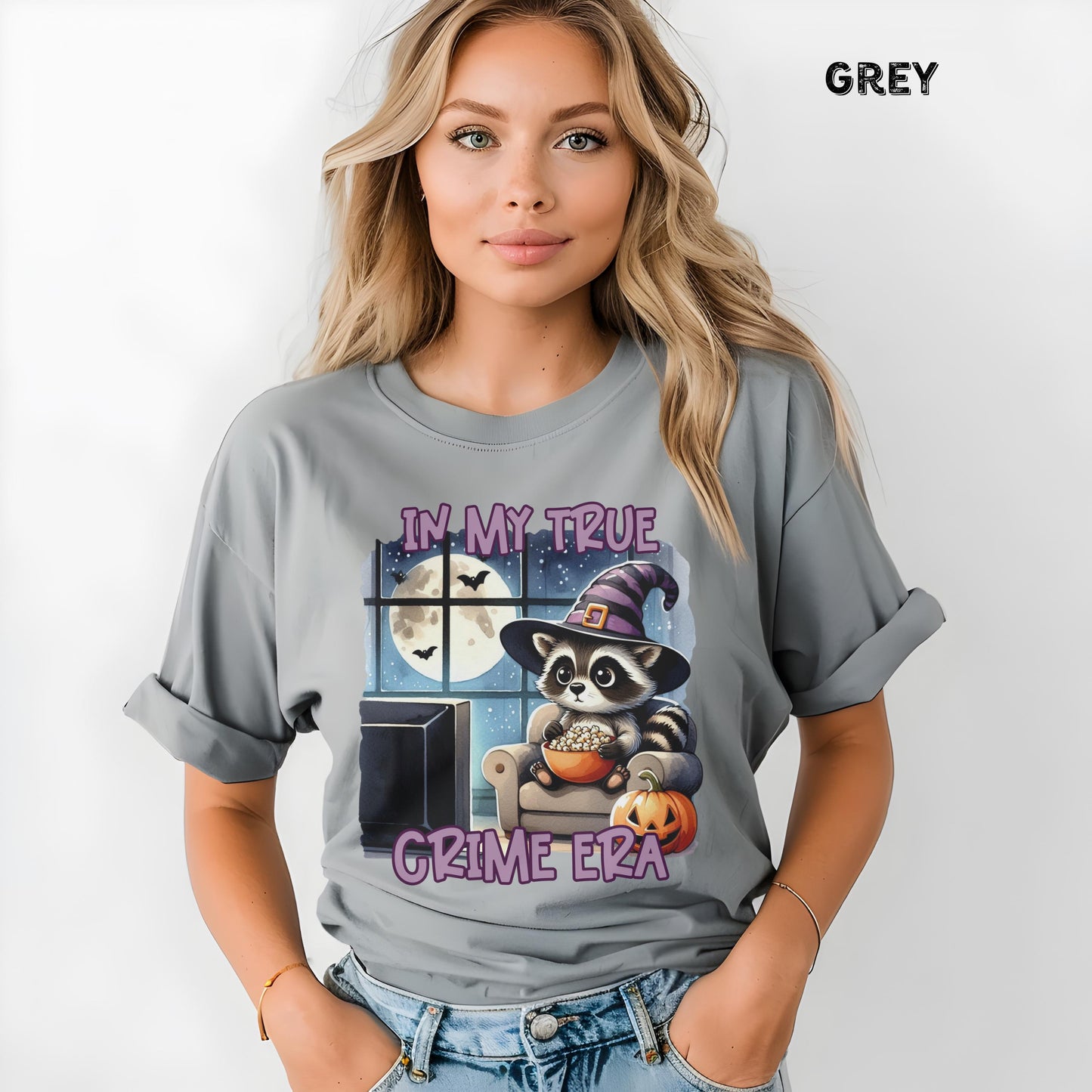 Cute Halloween Shirt In My True Crime Era Spooky Season Womens Shirts Fall Shirt Cute Pumpkin Shirt Comfort Colors Womens Fall Shirt