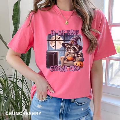 Cute Halloween Shirt In My True Crime Era Spooky Season Womens Shirts Fall Shirt Cute Pumpkin Shirt Comfort Colors Womens Fall Shirt