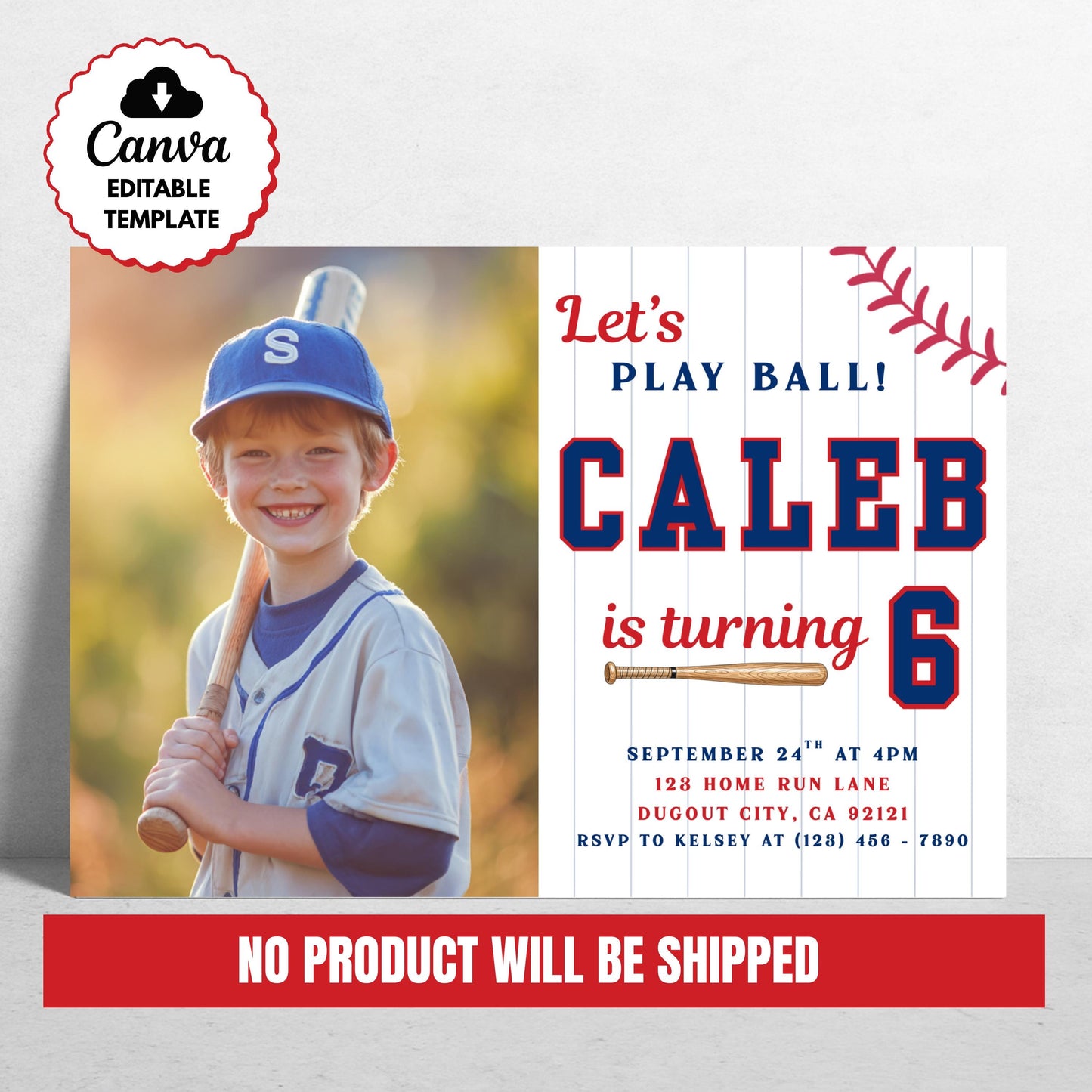Baseball Birthday Party Invitation Sports Birthday Invitation Lets Play Ball Invite Rookie of the Year Invitation Template Boys Birthday