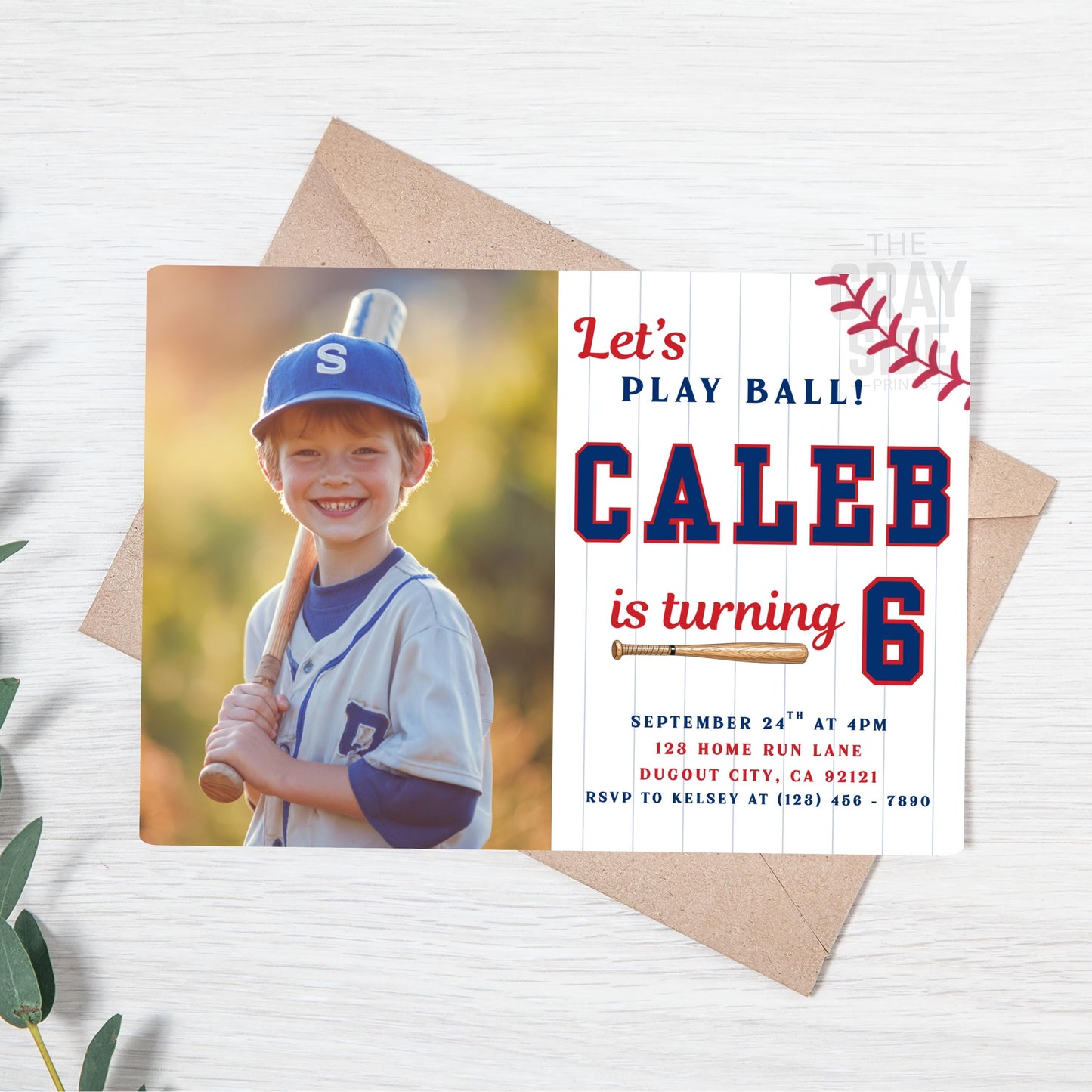 Baseball Birthday Party Invitation Sports Birthday Invitation Lets Play Ball Invite Rookie of the Year Invitation Template Boys Birthday