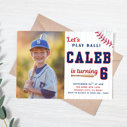 Baseball Birthday Party Invitation Sports Birthday Invitation Lets Play Ball Invite Rookie of the Year Invitation Template Boys Birthday