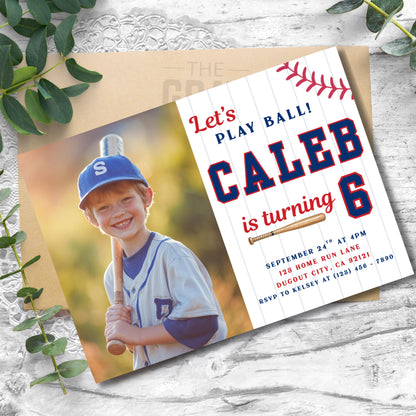 Baseball Birthday Party Invitation Sports Birthday Invitation Lets Play Ball Invite Rookie of the Year Invitation Template Boys Birthday
