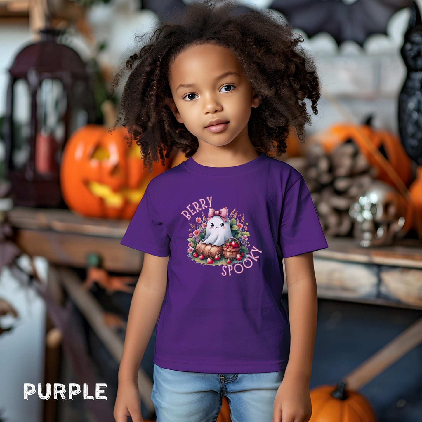 Berry Spooky Kids Halloween Shirt Cute Halloween Shirt Kids Fall Shirt Ghost Tee Cute Ghost Shirt