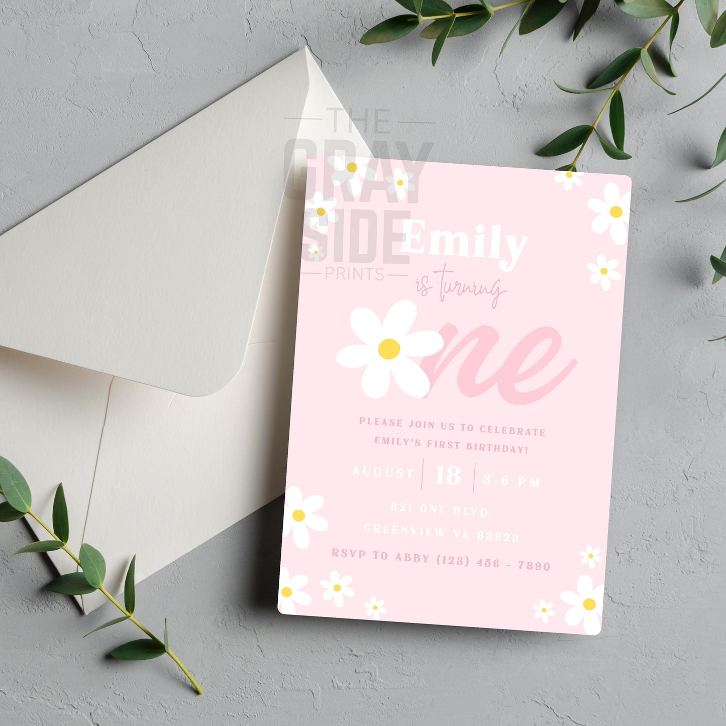 Daisy First Birthday Invitation Retro Daisy 1st Birthday Invite Groovy Daisy Boho Girl Birthday Invite Editable Instant Digital Download