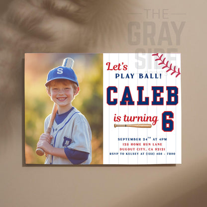 Baseball Birthday Party Invitation Sports Birthday Invitation Lets Play Ball Invite Rookie of the Year Invitation Template Boys Birthday