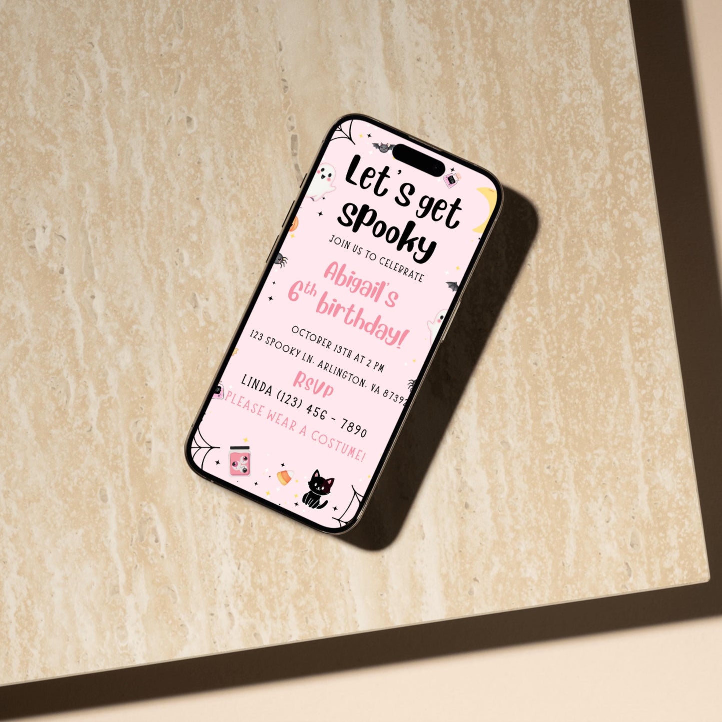 Spooky Birthday Invitation Halloween Birthday Party Invite Cute Ghost 1st Birthday Girls Spooktacular Halloween Birthday Invite 1st Boo Day