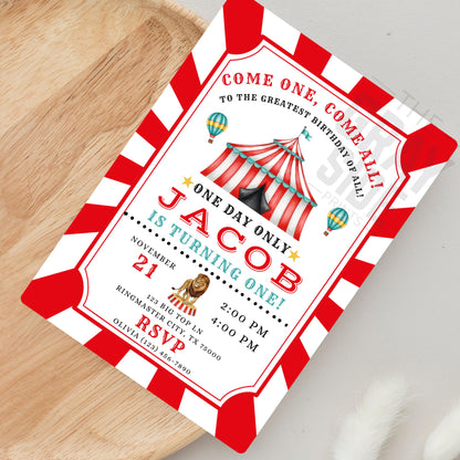 Come One Come All Carnival Birthday Invitation Carnival Invite Circus Birthday Invitation Circus Invite Boys Circus Birthday Invite