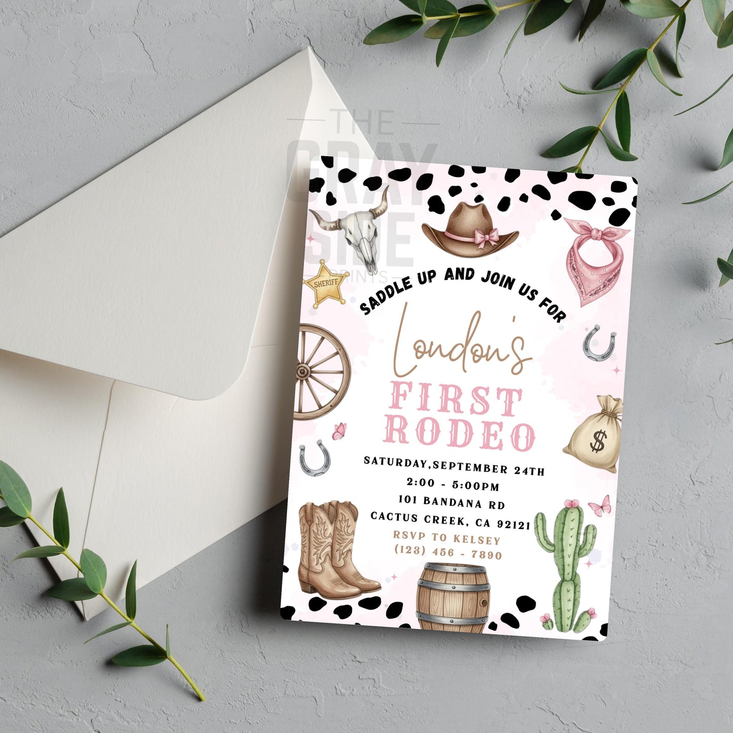 First Rodeo Birthday Invitation Editable Pink Rodeo 1st Birthday Invite Cowgirl Invite First Rodeo Invite Invite Template Girl 1st Birthday