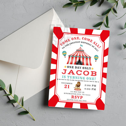 Come One Come All Carnival Birthday Invitation Carnival Invite Circus Birthday Invitation Circus Invite Boys Circus Birthday Invite