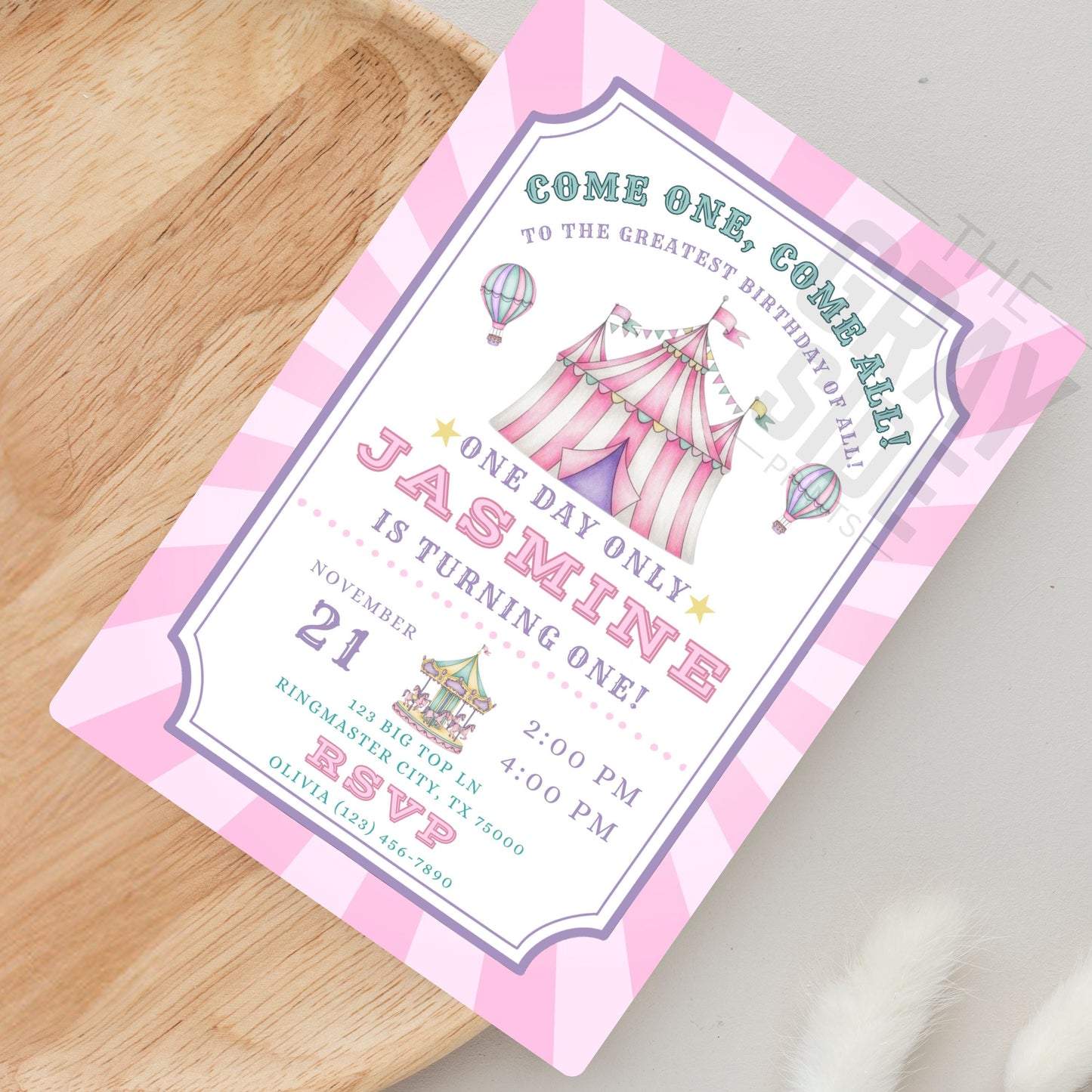 Pink Carnival Birthday Invitation Carnival Invite Circus Birthday Invitation Circus Invite Girls Circus Birthday Invite Editable Template