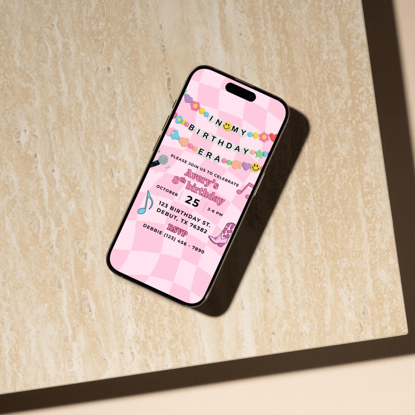 Girls Birthday Invite Era Birthday Invitation Girls Music Invite Birthday Era Party Invite Era Invitation Editable Template Digital Download