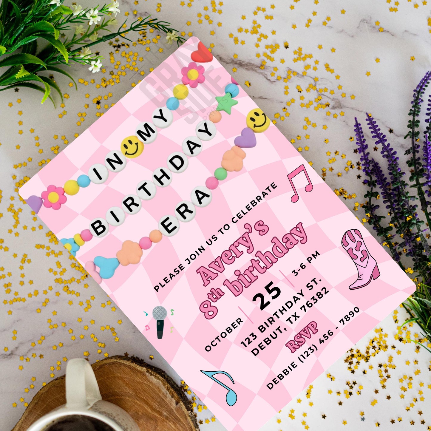 Girls Birthday Invite Era Birthday Invitation Girls Music Invite Birthday Era Party Invite Era Invitation Editable Template Digital Download