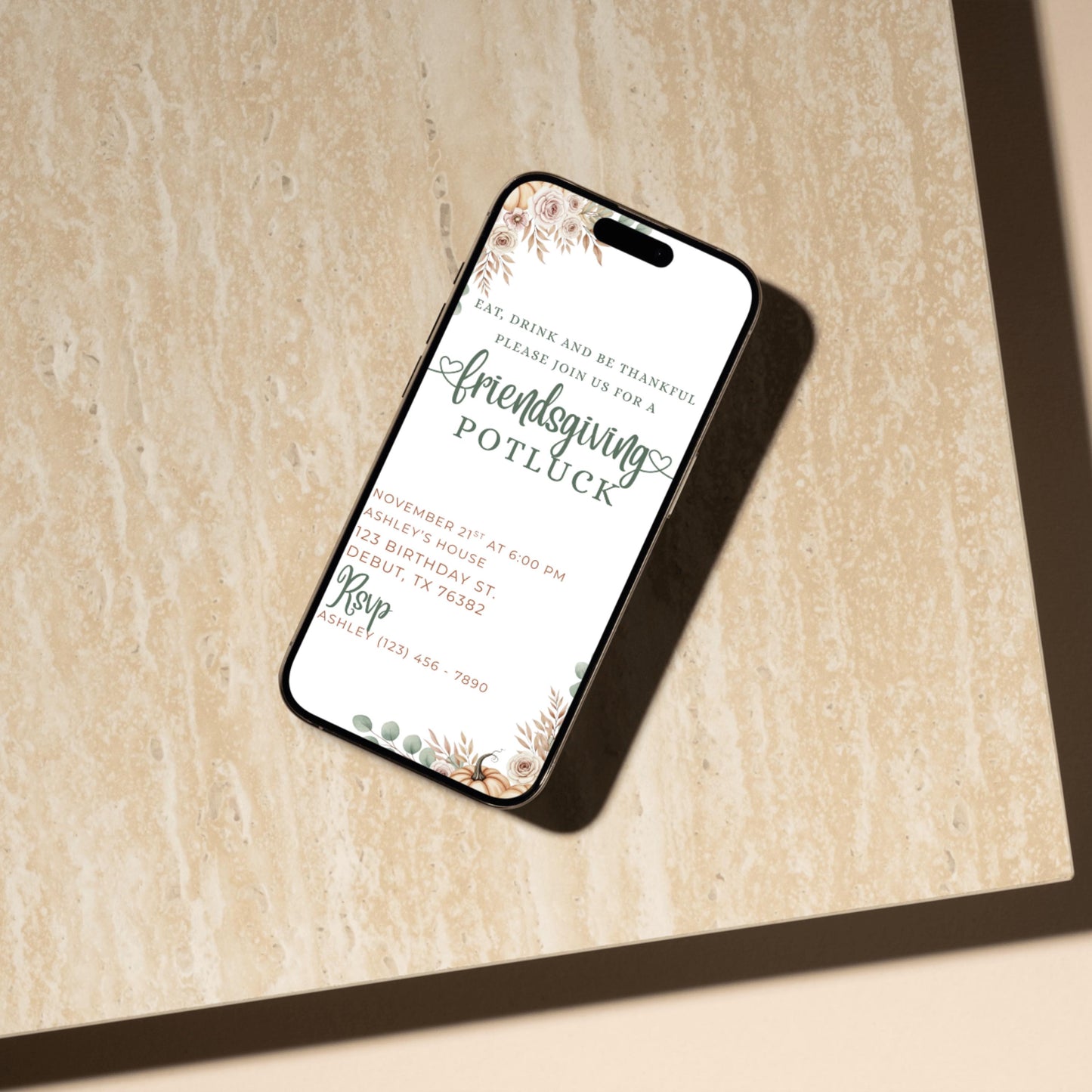 Friendsgiving Dinner invite Friendsgiving Invitattion Template Thanksgiving Invite Printable Digital Download Fall Dinner Invitation