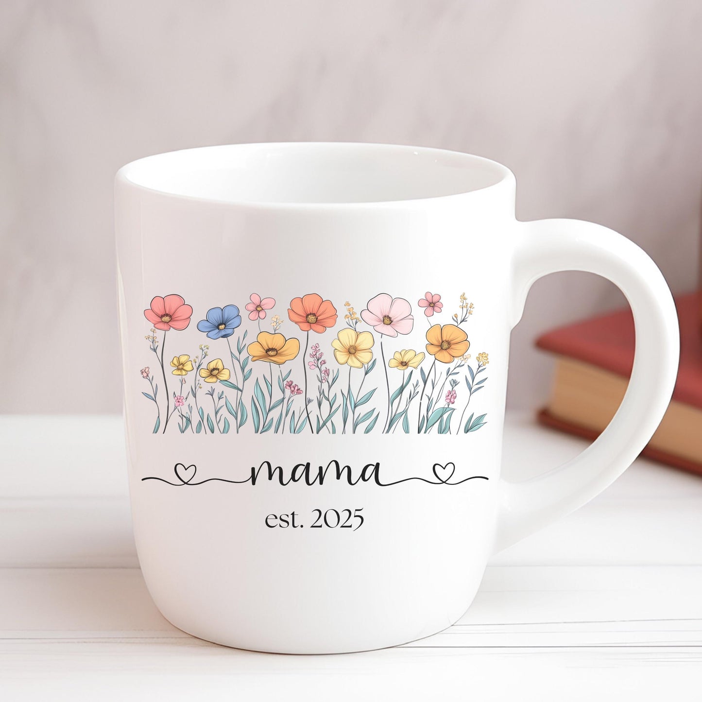 Grandma Personalized Gift New Grandma Gift Grandma Mug Pregnancy Announcement Personalized Floral Mug Floral Coffee Cup Personalized Mug