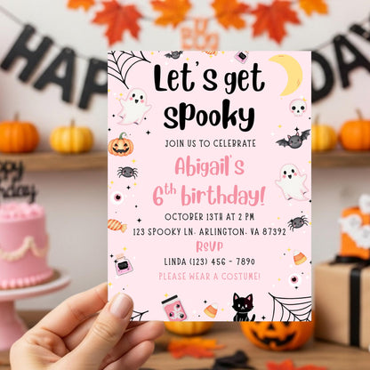 Spooky Birthday Invitation Halloween Birthday Party Invite Cute Pumpkin Birthday Editable Template Printable Girls Halloween Birthday Invite Spooky Birthday Invitation Halloween Birthday Party Invite Cute Ghost 1st Birthday Girls Spooktacular Halloween Birthday Invite 1st Boo Day