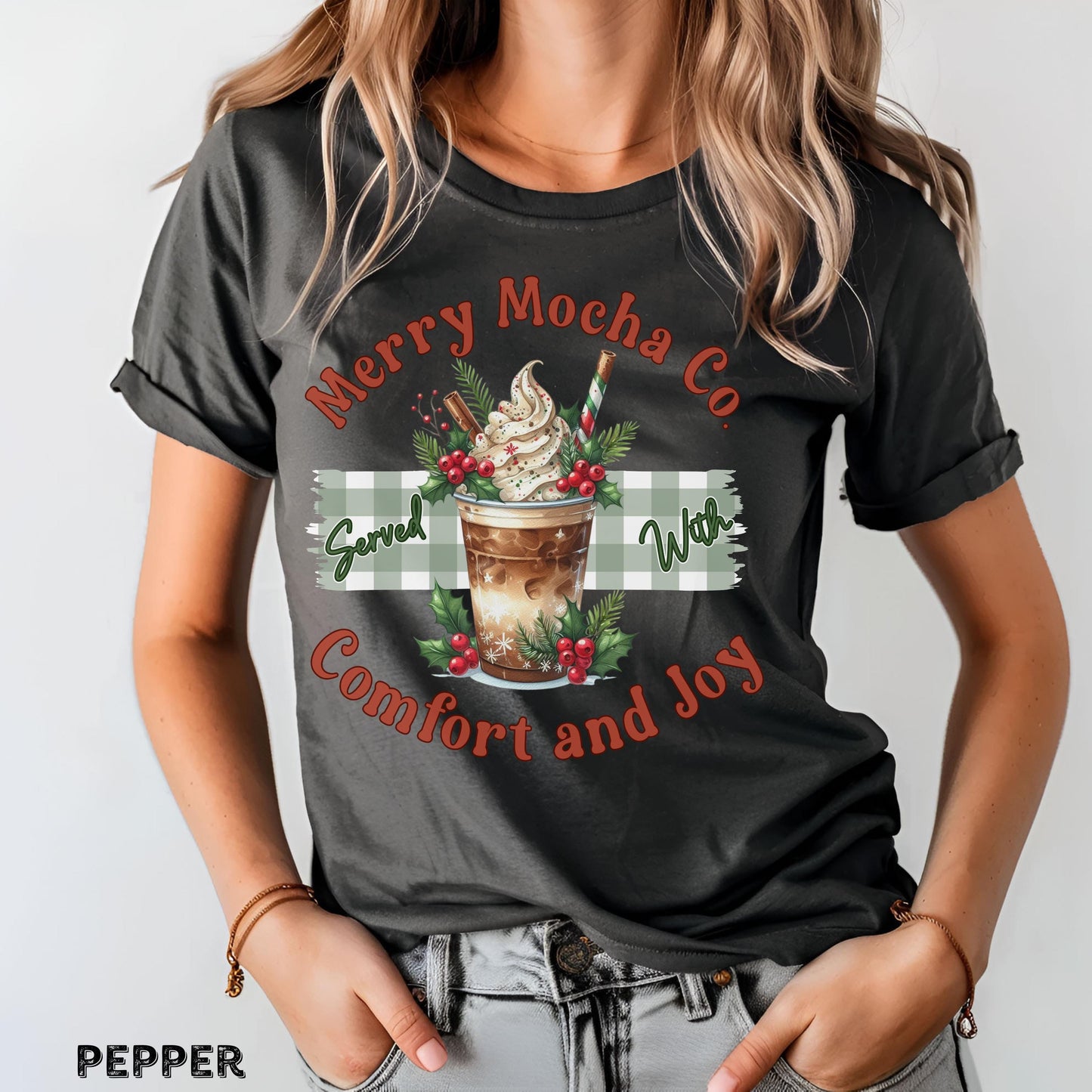 Christmas Coffee Comfort Colors Shirt Christmas T Shirt Coffee Christmas Shirt Coffee Lover Gift Christmas T Shirt Gift for Coffee Lover