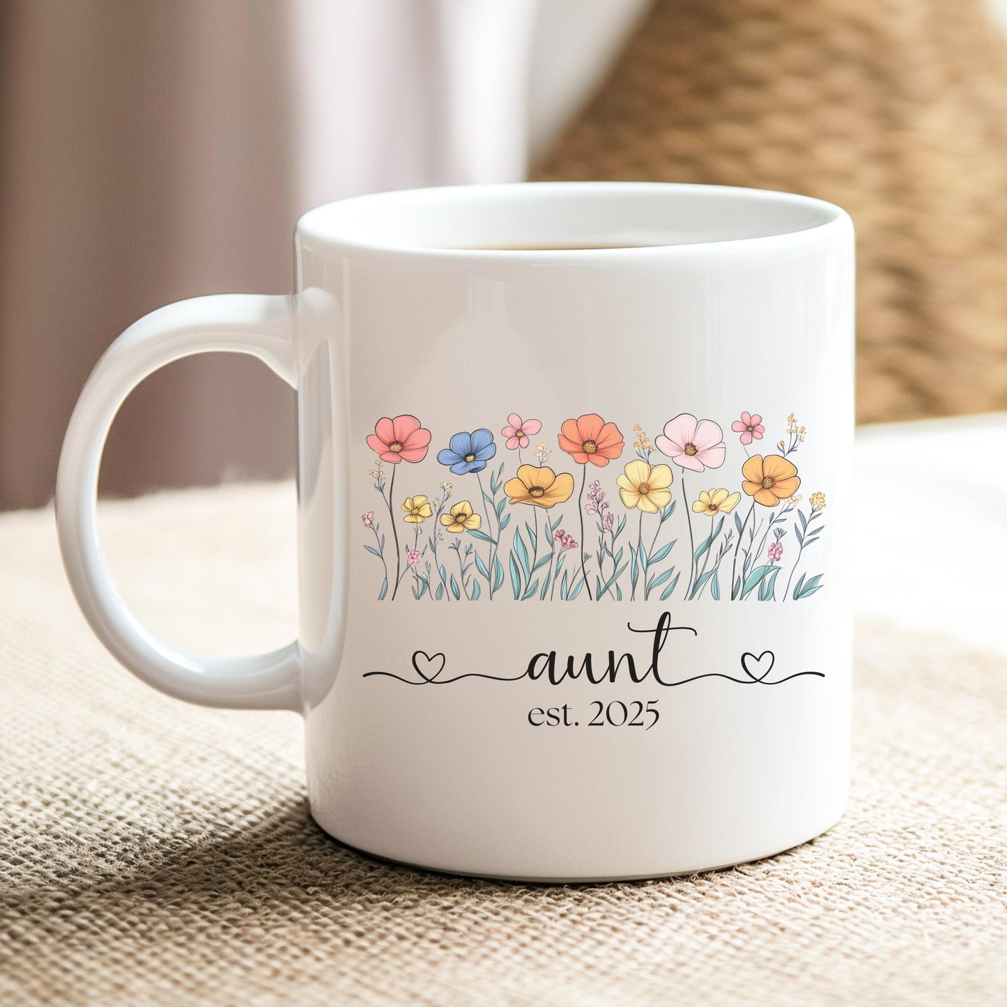 Grandma Personalized Gift New Grandma Gift Grandma Mug Pregnancy Announcement Personalized Floral Mug Floral Coffee Cup Personalized Mug