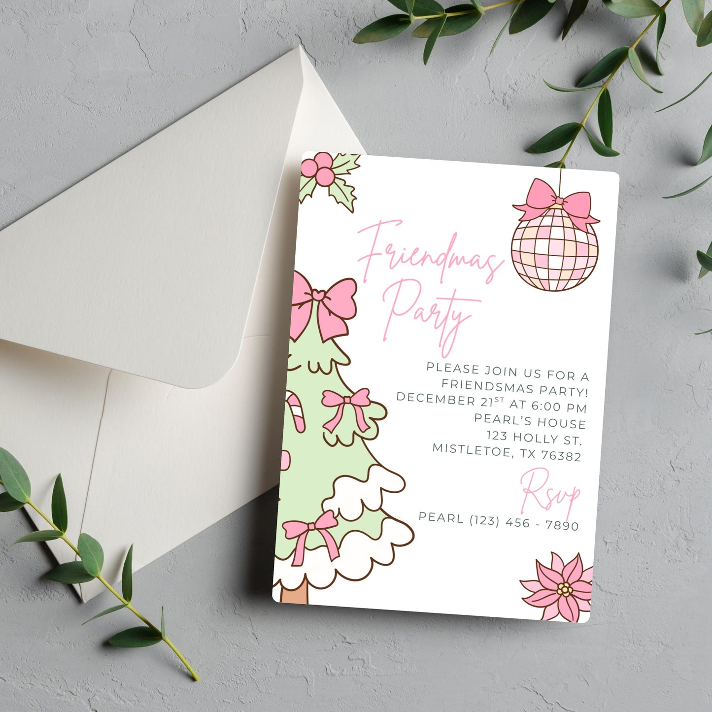 Friendsmas Party Invitation Christmas Party Invitation Girls Christmas Party Christmas Party With Friends Christmas Dinner Party Girls Night