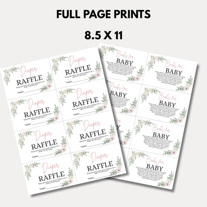 Pink Bow Baby Shower Invitation Floral Baby Shower Girls Baby Shower Invite Girl Baby Shower Invitation Baby Shower Bundle Pink Baby Shower